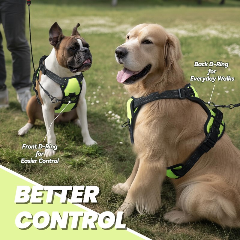 VIVAGLORY Easefit Dog Harness for Walking Hunter & Training, No