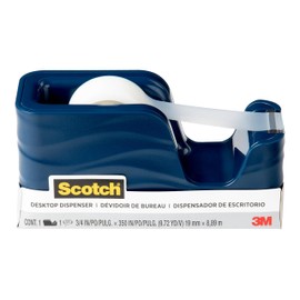 Scotch Desktop Tape Dispenser, Molten Ink, Use With Scotch Magic Tape or Other Tapes for Holiday Gift Wrapping, Replaceable Hub and Non-Skid Base, 2.13 in. x 2.75 in. x 5.25 in., 1 Tape Dispenser