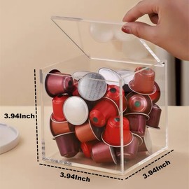 LOVPLAY Acrylic Box with Lid Clear Container Transparent 5 mm Thickness Acrylic Hinge Lid Box Clear Dryer Sheet Dispenser for Laundry Organization and Storage Laundry Room Decor
