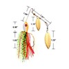 Value Sport 6Pcs Spinner Bait Bass Spinnerbaits Kit Hard Metal