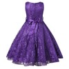 Girls Tulle Lace Glitter Vintage Pageant Prom Dresses with Belt