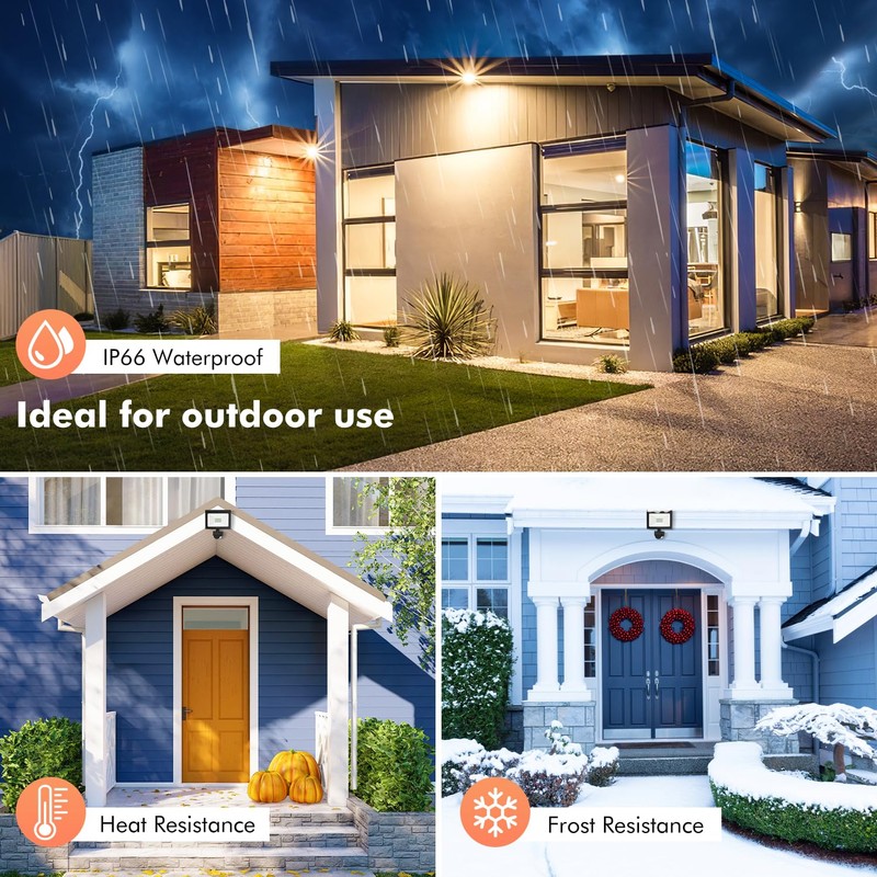 MEIKEE 35W Outdoor LED Spotlight with Motion Sensor Warm White