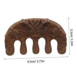 Ipetboom Wide Tooth Wooden Comb for Women Detangler Scalp Massage Hair Tool Green Sandalwood Root Comb for Men