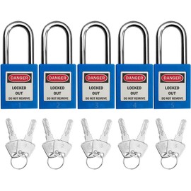 SAFBY Lockout Tagout Locks, Safety Padlock, Keyed Differently Loto Safety Padlocks for Lock Out Tag Out Kits Station (Blue NO.1-10)
