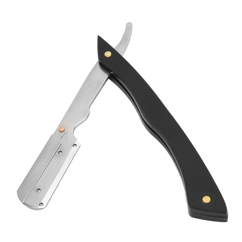 Foldable Beard Clipper Handle Reusable Stainless Steel Safety Manual Straight