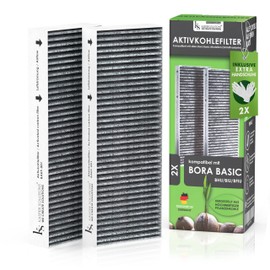 Kasper Solutions® Activated Carbon Filter Set Compatible with Bora Basic BIU/BHU/BFIU (Pack of 2) - Compatible with All Bora Basic Models - Increased Plant Activated Carbon Content for Natural
