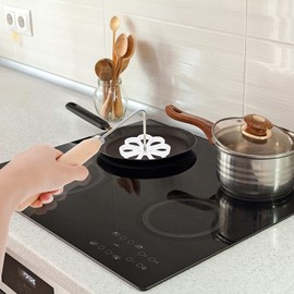 LATRAT Aluminium Waffle Moulds with Wooden Handle Homemade Aluminium Waffle Mould Oven Rose Iron for Baking Diving Mould Waffle Moulds