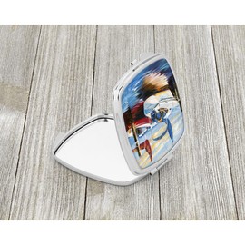 Caroline's Treasures JMK1242SCM Symmetry Sailboats Compact Mirror Decorative Travel Makeup Mirror for Women Girls Gifts Pocket Makeup Mirror Folding Handheld