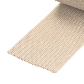 Boxonly Twill Wide Elastic Band Double-Side 2 inch Flat 2 Yard Woven Elastic Band Knit Elastic Spool Heavy Stretch Strap 5cm Width Beige for Sewing,Waistband