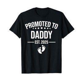 Birth Gift Co. Funny 1st Time Dad EST 2025 New Dad New First Fathers Day T-Shirt