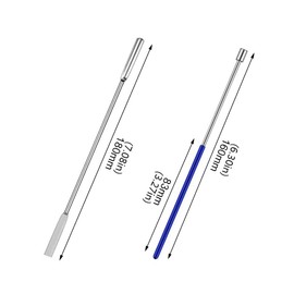 Soolkerr 4 Pcs Stainless Steel Lab Spatula Micro Spoon Set Capsule Filling Micro Spoon Spatulas Micro Tamper Tools Stainless Steel Double Ended Lab Spatulas for Fast Filling Gel Capsule