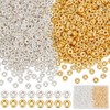 SOFPLATE 1 Box 1500Pcs 6mm Flat Round Silver Spacer Beads