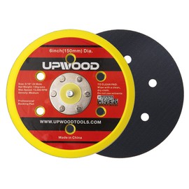 UPWOOD 2 pcs 6 in 6 Holes Hook and Loop Backing Pad for Air Sander Polisher, 5/16"-24 Thread Max 13000RPM DA Sanding Pad