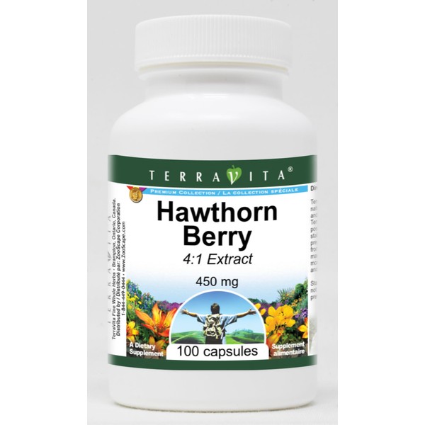 Hawthorn Berry 4:1 Extract - 450 mg (100 Capsules, ZIN:
