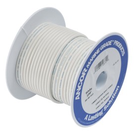 Ancor 182903 Marine Grade Electrical Primary Tinned Copper Boat Wiring (16-Gauge, White, 25-Feet)