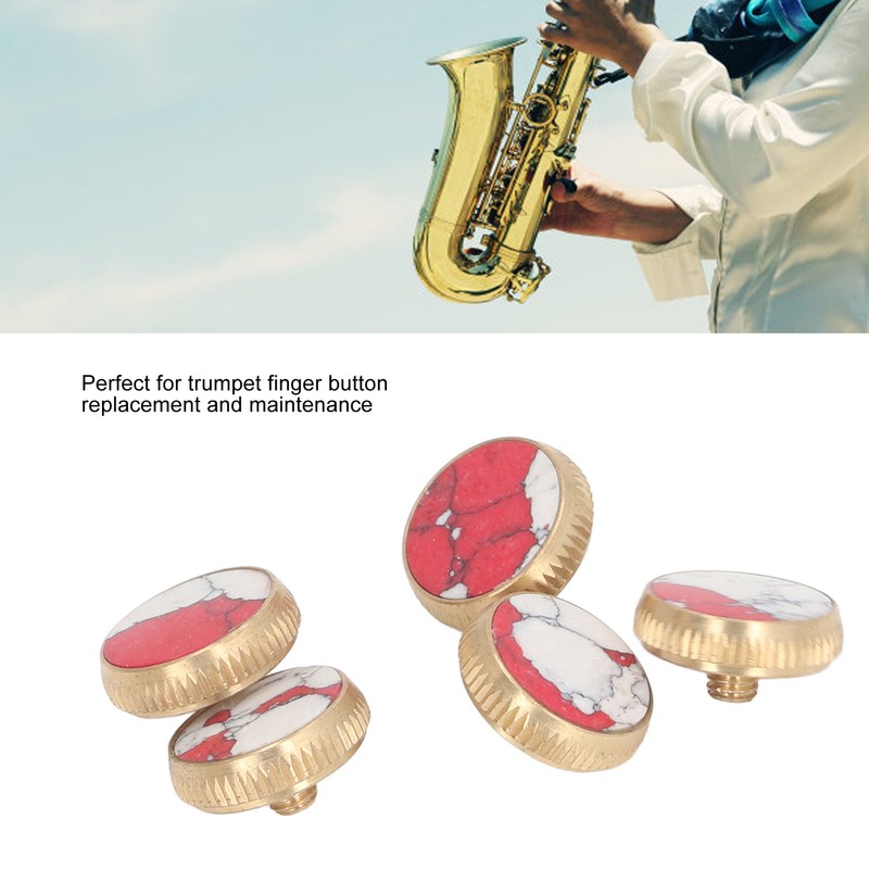 5Pcs Trumpet Finger Buttons Valve Caps Cover Replacement Maintenance Accessories