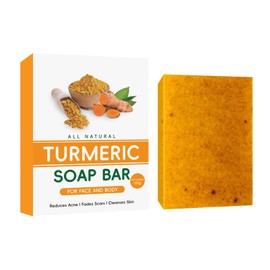 Turmeric Soap, Turmeric Soap Bar for Face and Body, Turmeric Soap - Enough Dark Spots, Improving Skin Tone, Exfoliation (Turmeric)