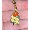 Gold Happy Mother’s Day Red Rose Charm Zipper Pull &