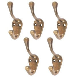 Hammer and Tongs - Narrow Hat & Coat Hook - W25mm x H80mm - Brass - Pack of 5