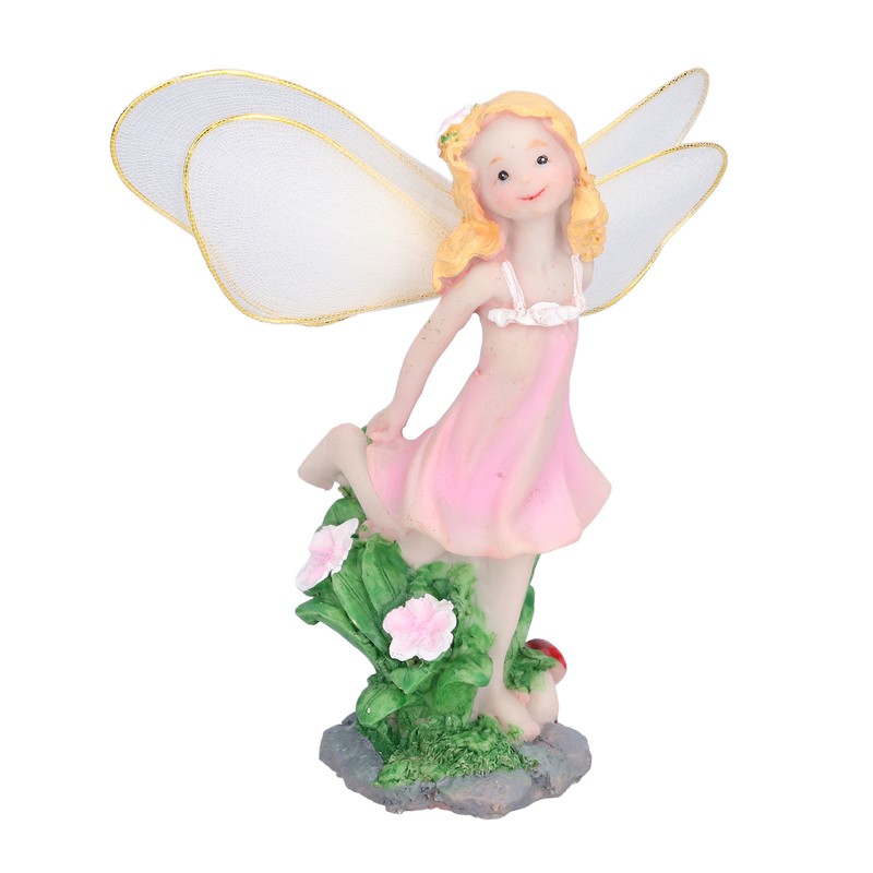 4Pcs Flower Fairies Figurines Statue Garden Home Ornament Resin Model