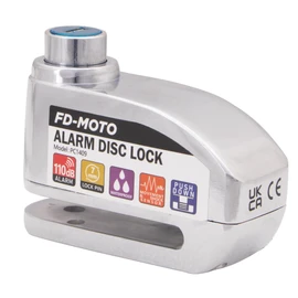 FD-MOTO Alarm Disc Lock & Reminder Cable Silver