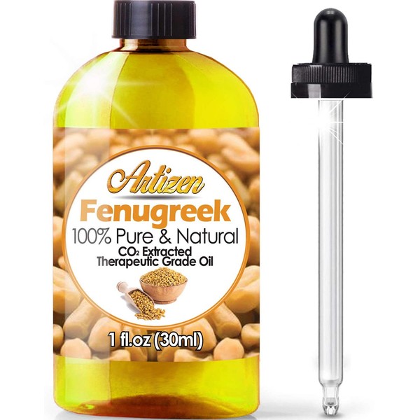 Artizen Fenugreek Essential Oil (100% Pure & Natural - UNDILUTED) Therapeutic Grade - Huge 1oz Bottle - Perfect for Aromatherapy, Relaxation, Skin The