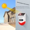 EverNary Solar Strobe Alarm Light with Motion Sensor Siren Outdoor