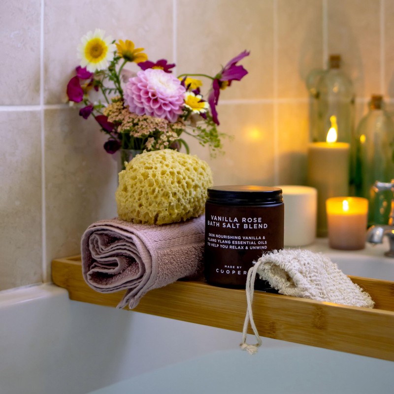 Made by Coopers Vanilla Rose Nourishing Bath Salt Mix with