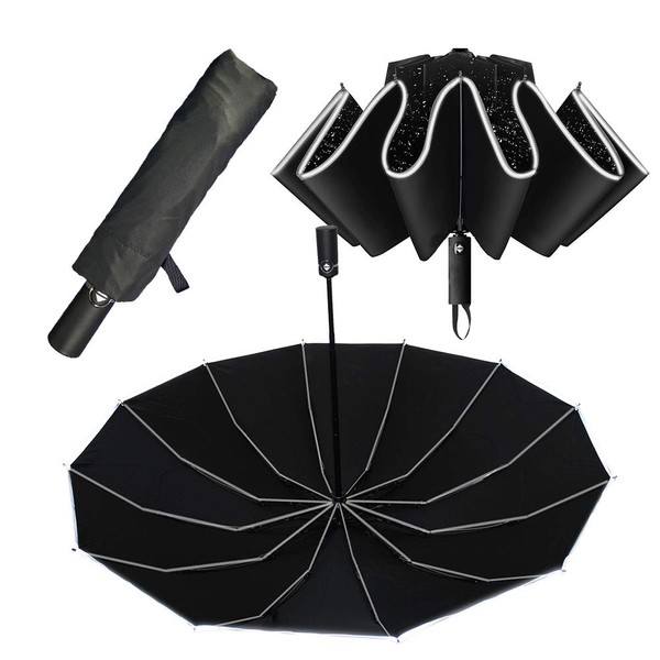 Windproof umbrella - thanks to reverse folding without drips -