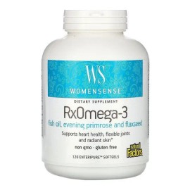 Womensense Rxomega-3, 120 cápsulas blandas con sabor natural Ja Flavor sin sabor