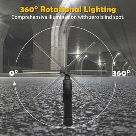 Rechargeable LED Work Light Magnetic Work Light Foldable Flashlight with 5 Lighting Modes, Mechanic Light Portable Outdoor Lamp for Car Repair, Camping,Home, Garage, Emergency.