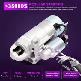 New Starter Replacement for Firebird 2Door 5.7L Trans Am 1998-2002 for Camaro 2Door 5.7L Z28 1998-2002, AZHZ Electrical Starter SDR0042