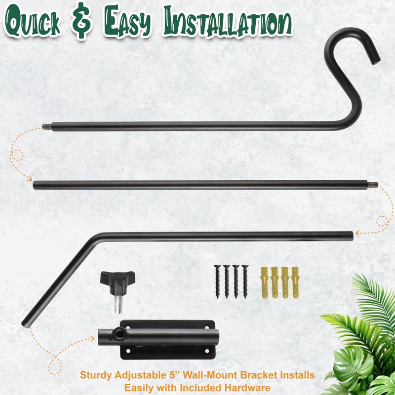 Home-X Deck Hook for Railing - Extendable Reach Deck Bird