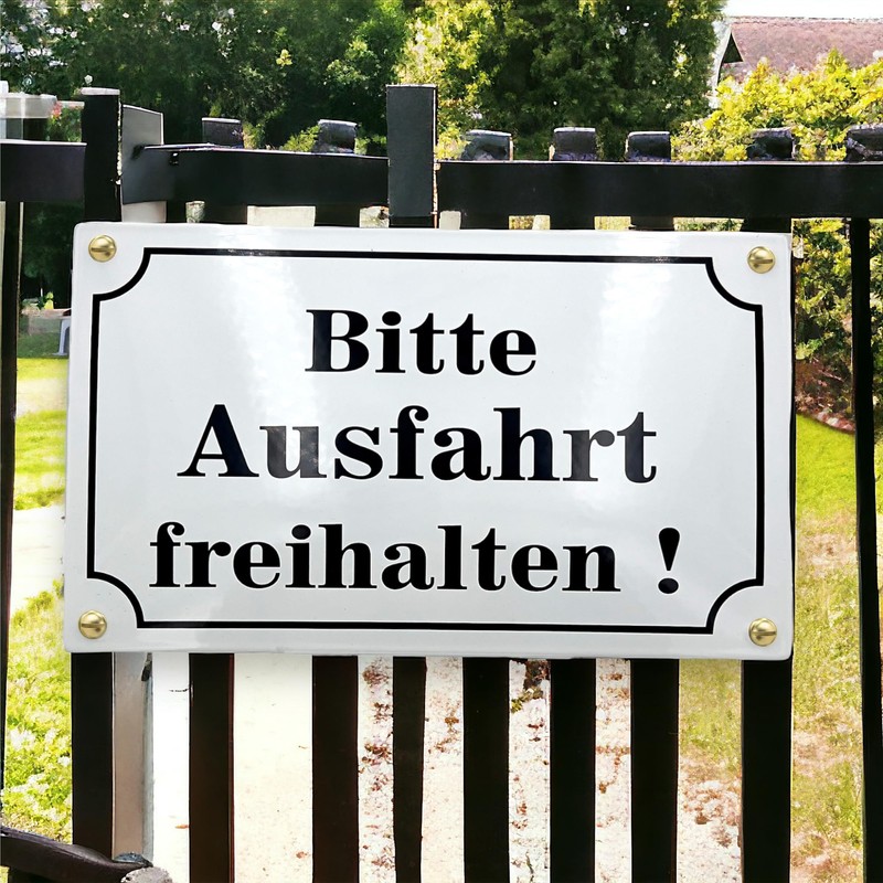 Sosenco Bitte Ausfahrt freihalten Sign - 15 x 25 cm