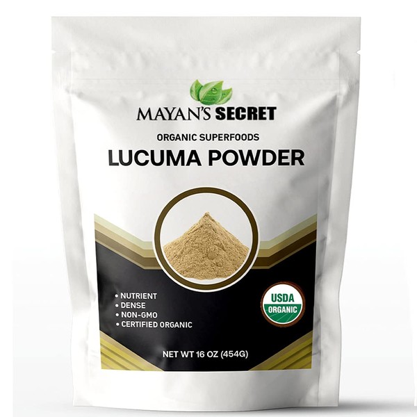 Mayan's Secret Certified Organic Lucuma Powder, 16 oz/Pack | High