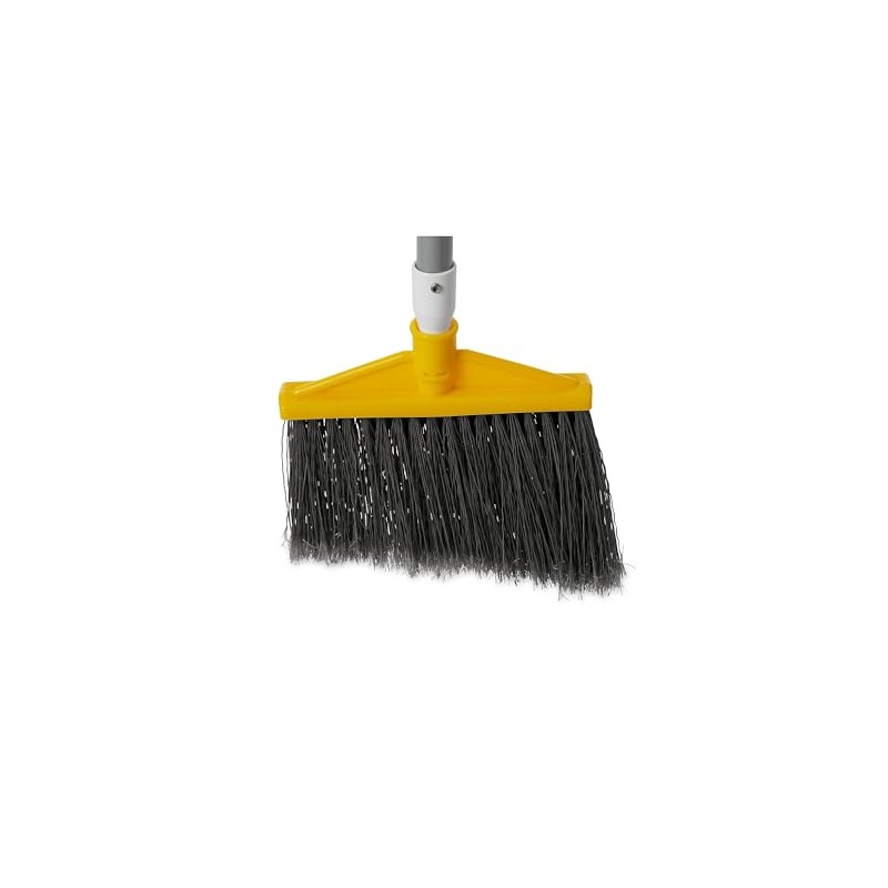 Rubbermaid 6385GRA Angled Broom, Gray Poly Bristles, 48-7/8-Inch Aluminum Handle