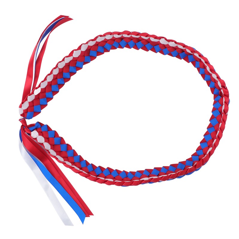 120CM Graduation Ribbon Lei Adjustable Handmade 4 Strands Braided Necklace