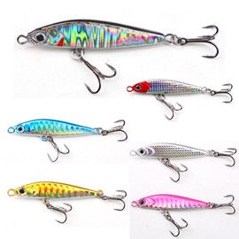 Senvenelec 6pcs Fishing Lures Kits (14g) 3D Eye Fishing Bait, Metal Lures, Suitable for Upper, Middle and Lower Water Layers.