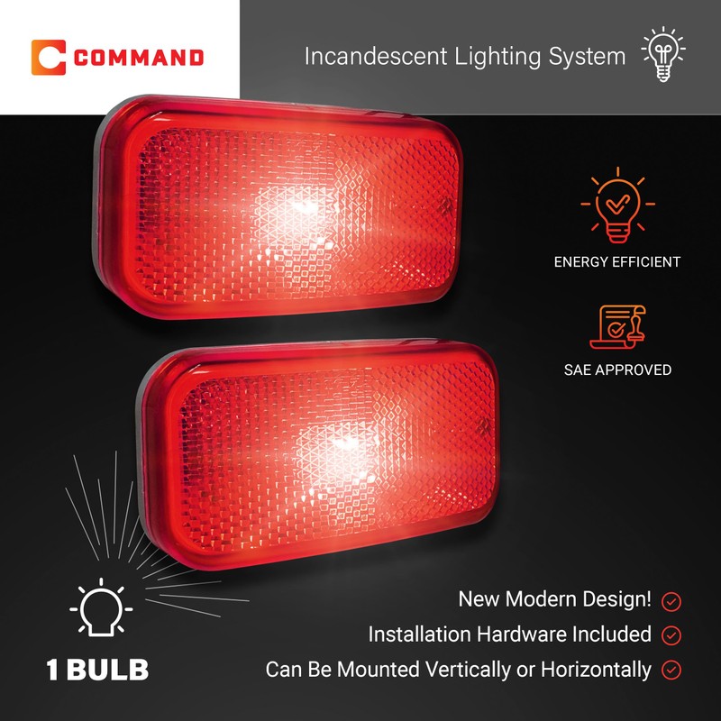 Command Electronics OEM 12V Modern Incandescent RV & Trailer Clearance
