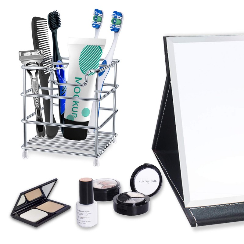 Toothbrush Holder Stainless Steel Rustproof Bathroom Electric Toothbrush Holder Toothpaste