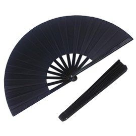 NOIMTTY Large Portable Folding Clacking Fans For Line Dancing - Boots On The Ground Hand Fan For Raves & Decorations