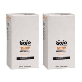 GOJO NATURAL ORANGE Pumice Hand Cleaner, 5000 mL Quick Acting Lotion Hand Cleaner Refill PRO TDX Dispenser (Pack of 2) - 7556-02