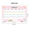 younikat Girl’s Unicorn Timetable, DIN A4, For Beginning School