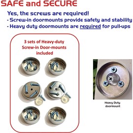 Garren Fitness Maximiza Pull Up Bar V2 - Doorway Pullup Bar/Chin up Bar with 3 Sets of Screw-in Heavy-Duty Door-Mounts, 26 to 39 Inches Adjustable Width