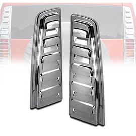 ZMAUTOPARTS Rear Upper Tail Light Lamp Vent Cover Guard Trim Chrome Compatible with 2003-2009 Hummer H2
