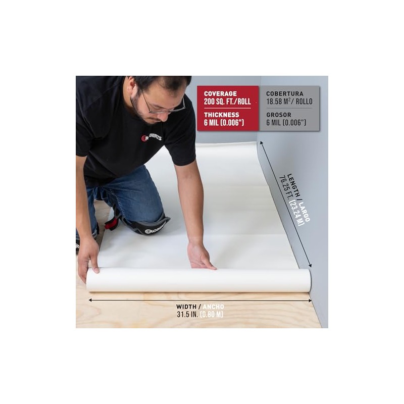 ROBERTS 70-198 Silicone Moisture Barrier Underlayment for Solid & Engineered
