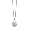 SS White Ice w/Blue Topaz Necklace, Length: 18 in, Sterling
