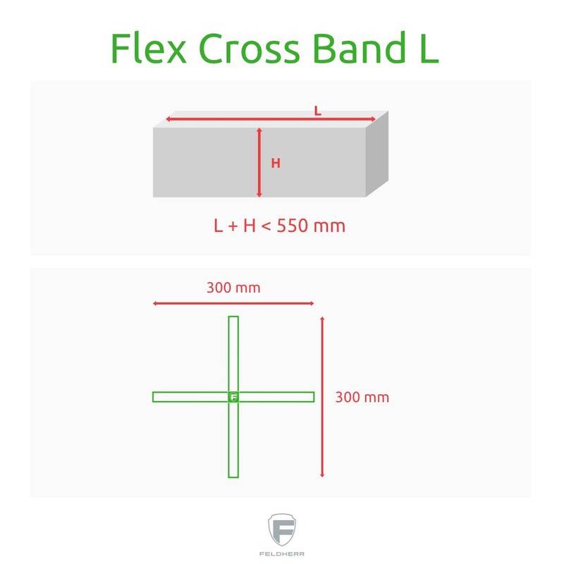 Feldherr Flex Cross Band Set (3-Pack) - Elastic Rubber Bands