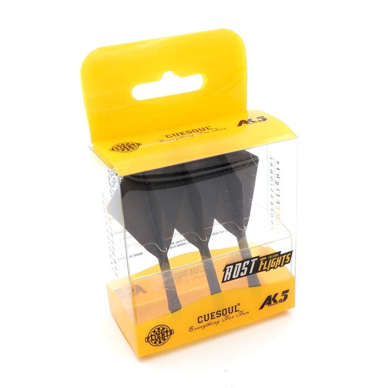CUESOUL ROST Integrated Dart Shaft and Flights Medium,Black Diamond Shape,Set