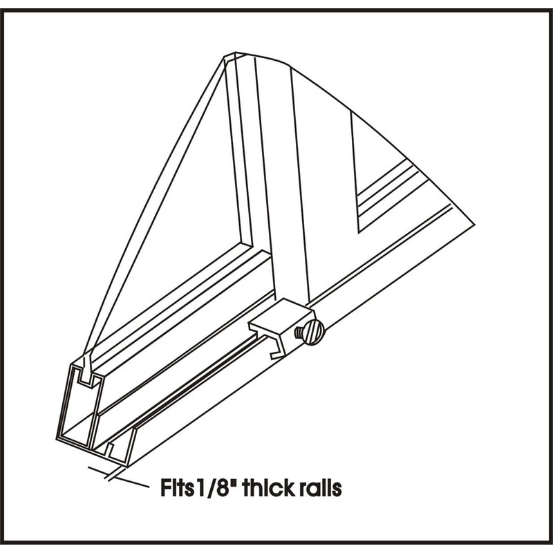 QCAA Single Small Sliding Window Security Lock, Aluminum, White Coated,